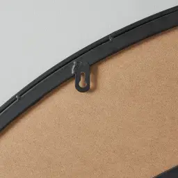 Solveig II Black Round Mirror