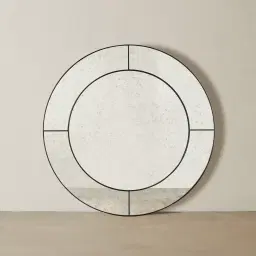 Solveig II Black Round Mirror