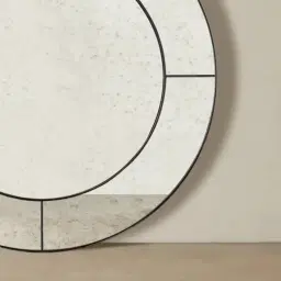 Solveig II Black Round Mirror