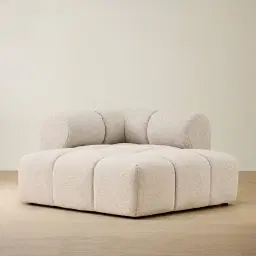 Quincy Slate Grey Fabric Right Cuddler Module