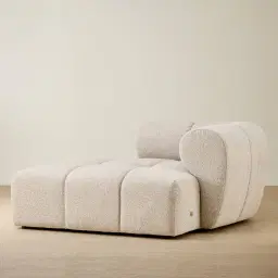 Quincy Slate Grey Fabric Right Cuddler Module