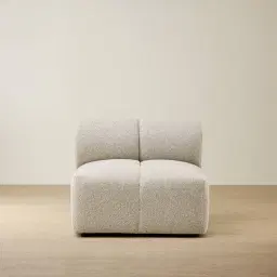 Quincy Slate Grey Fabric Armless Module