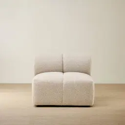 Quincy Slate Grey Fabric Armless Module