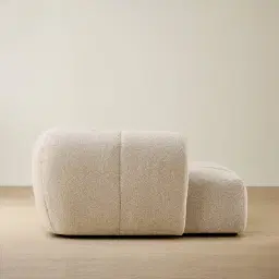 Quincy Slate Grey Fabric Left Cuddler Module