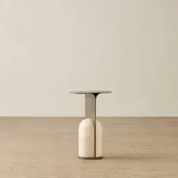 Hazel Travertine Side Table