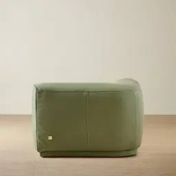 Crosby Light Green Leather Right Arm Module