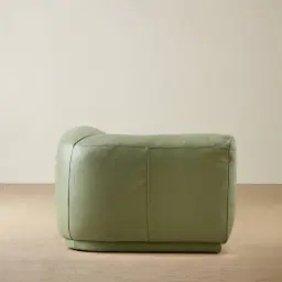 Crosby Light Green Leather Corner Module