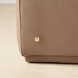 Crosby Mushroom Beige Leather Right Arm Module