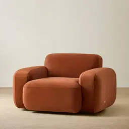 Capri Copper Brown Velveteen Occasional Chair