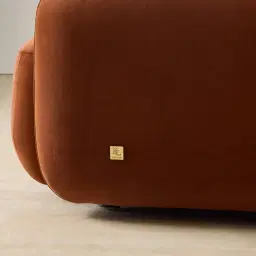 Capri Copper Brown Velveteen Occasional Chair