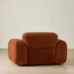 Capri Copper Brown Velveteen Occasional Chair