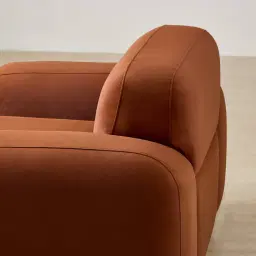 Capri Copper Brown Velveteen Occasional Chair