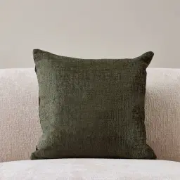 Green Chenille Fabric Cushion 50x50