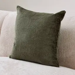 Green Chenille Fabric Cushion 50x50