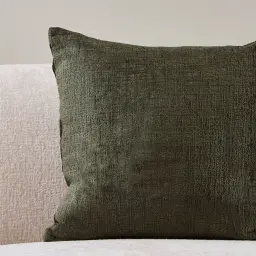 Green Chenille Fabric Cushion 50x50