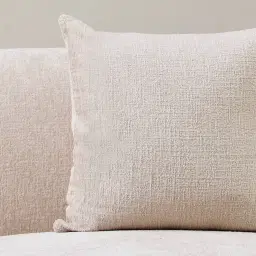 Powder White Chenille Fabric Cushion 50x50