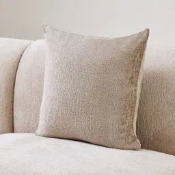 Beige Latte Chenille Fabric Cushion 50x50