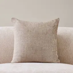 Beige Latte Chenille Fabric Cushion 50x50