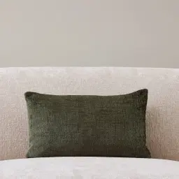 Green Chenille Fabric Cushion 30x50