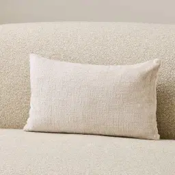 Powder White Chenille Fabric Cushion 30x50