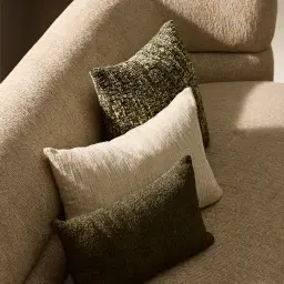 Powder White Chenille Fabric Cushion 30x50