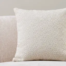 Stone Cream Woven Fabric Cushion 50x50