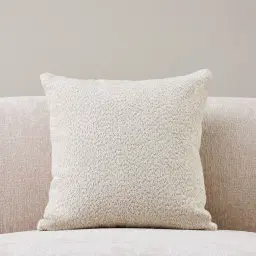 Stone Cream Woven Fabric Cushion 50x50