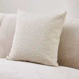 Stone Cream Woven Fabric Cushion 50x50