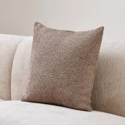 Warm Taupe Woven Fabric Cushion 50x50