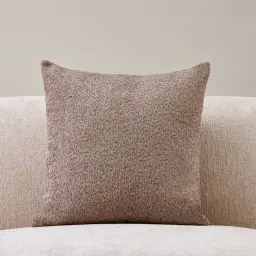 Warm Taupe Woven Fabric Cushion 50x50