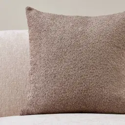 Warm Taupe Woven Fabric Cushion 50x50