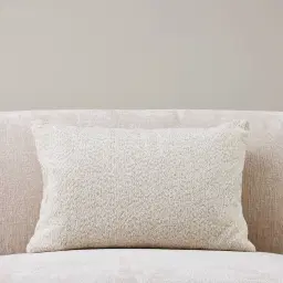 Stone Cream Woven Fabric Cushion 40x60