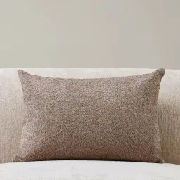 Warm Taupe Woven Fabric Cushion 40x60