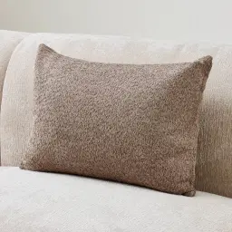 Warm Taupe Woven Fabric Cushion 40x60