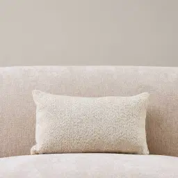 Stone Cream Woven Fabric Cushion 30x50