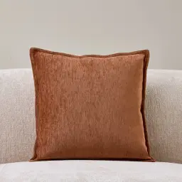 Rust Chenille Fabric Cushion 50x50