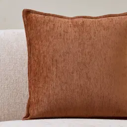 Rust Chenille Fabric Cushion 50x50