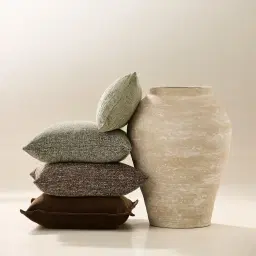 Mousse Brown Fabric Cushion 50x50