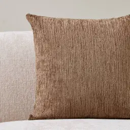 Pecan Brown Chenille Fabric Cushion 50x50