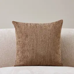 Pecan Brown Chenille Fabric Cushion 50x50