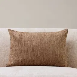 Pecan Brown Chenille Fabric Cushion 40x60