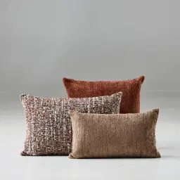 Pecan Brown Chenille Fabric Cushion 30x50