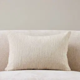 Atlas Cream Chenille Fabric Cushion 40x60