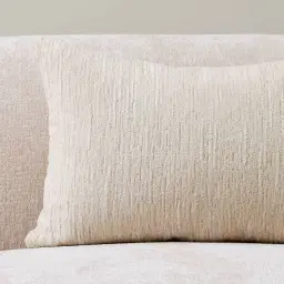 Atlas Cream Chenille Fabric Cushion 40x60
