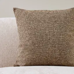 Mocha Brown Woven Fabric Cushion 50x50