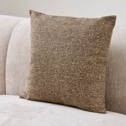 Mocha Brown Woven Fabric Cushion 50x50