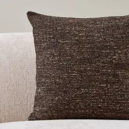 Cocoa Brown Woven Fabric Cushion 50x50