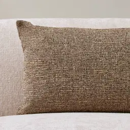 Mocha Brown Woven Fabric Cushion 40x60