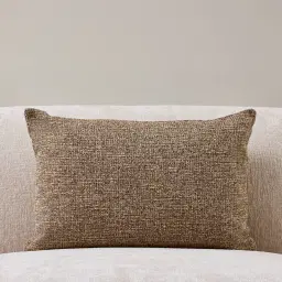 Mocha Brown Woven Fabric Cushion 40x60