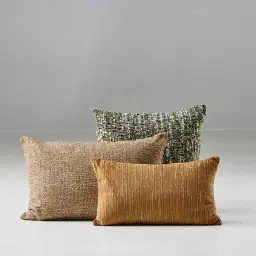 Mocha Brown Woven Fabric Cushion 30x50